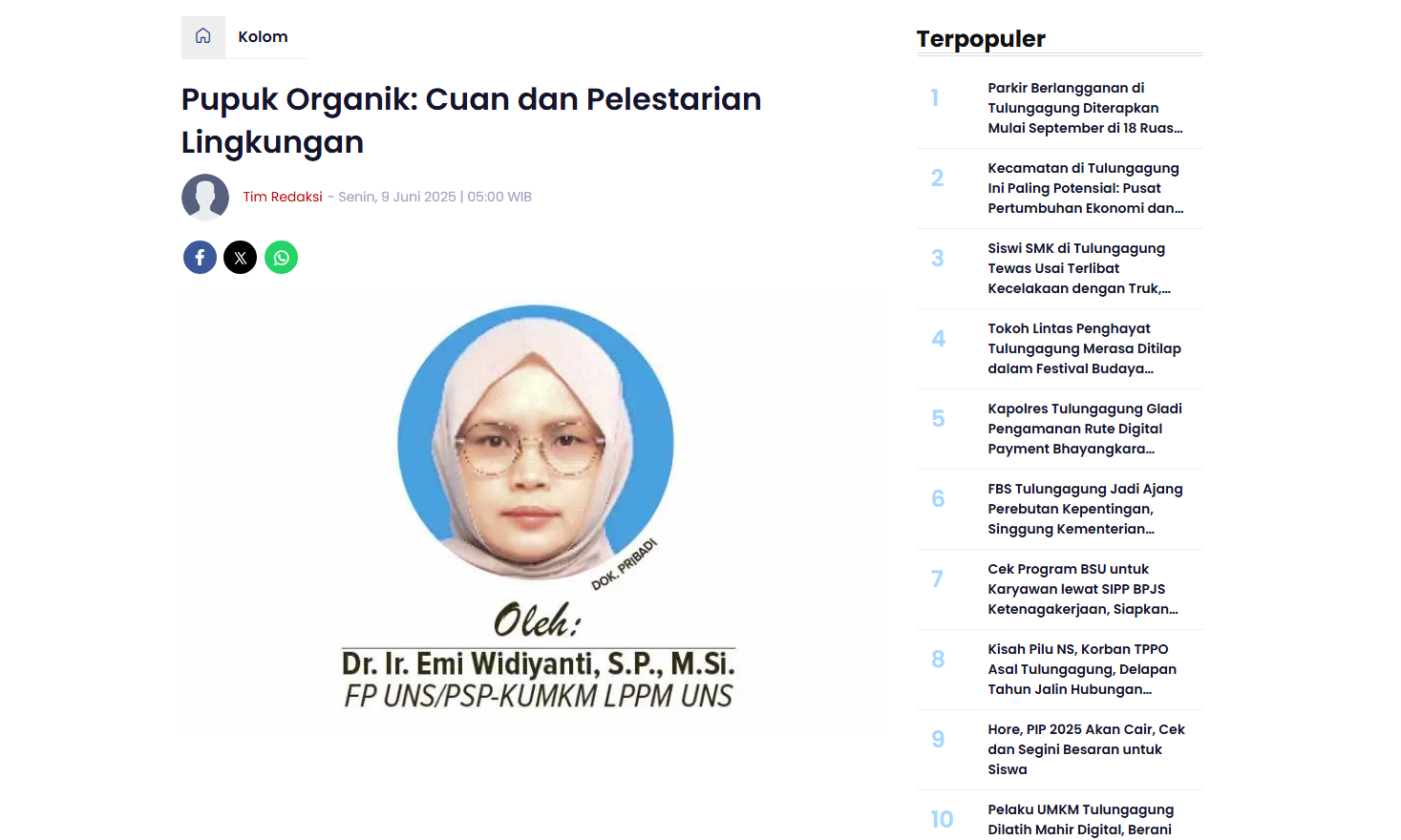Pupuk Organik: Cuan dan Pelestarian Lingkungan