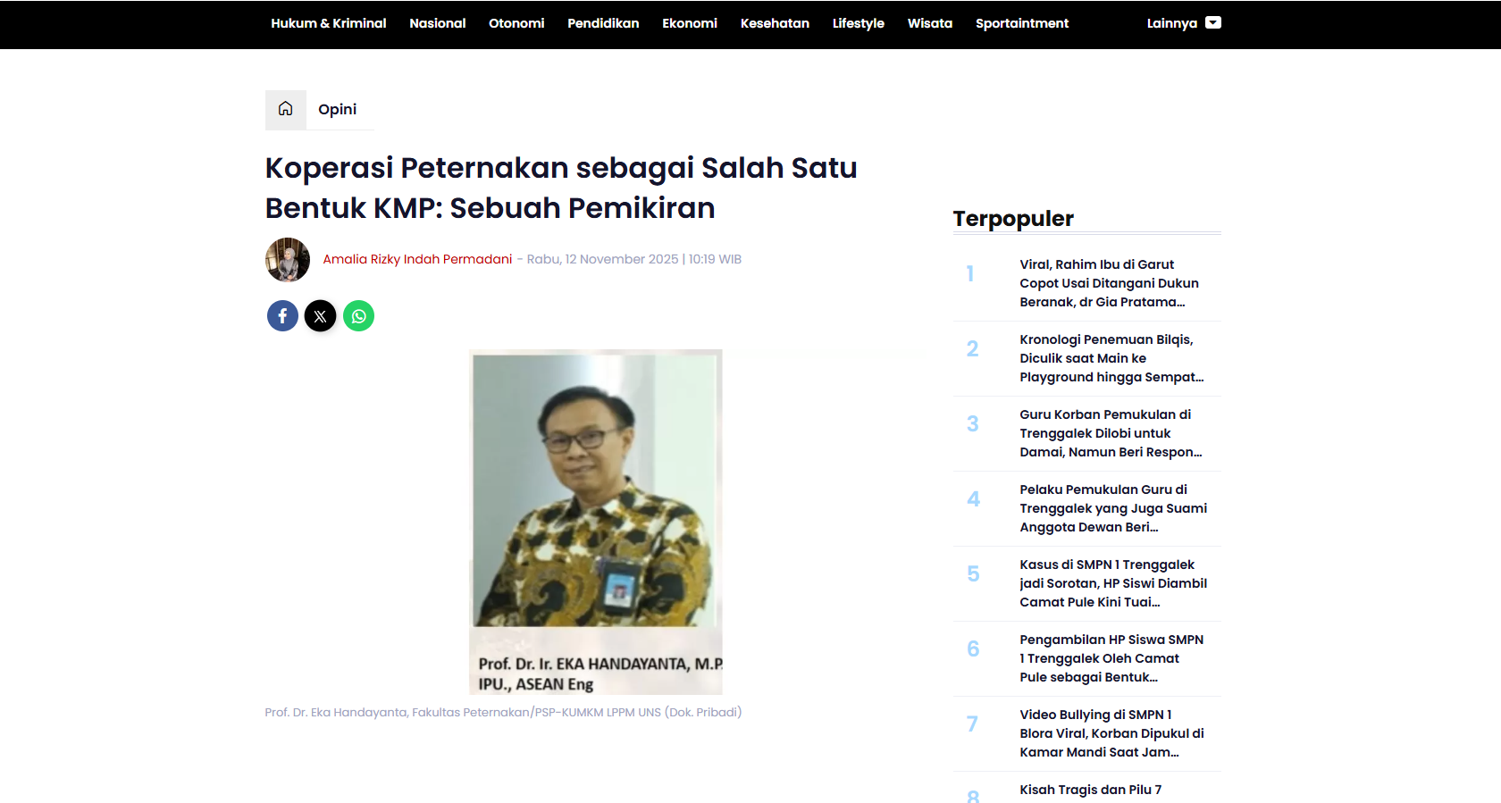 Koperasi Peternakan sebagai Salah Satu Bentuk KMP: Sebuah Pemikiran